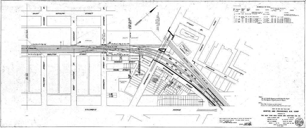 B&P RR Back Bay map